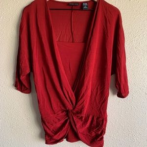 NY&Co Red Cross blouse